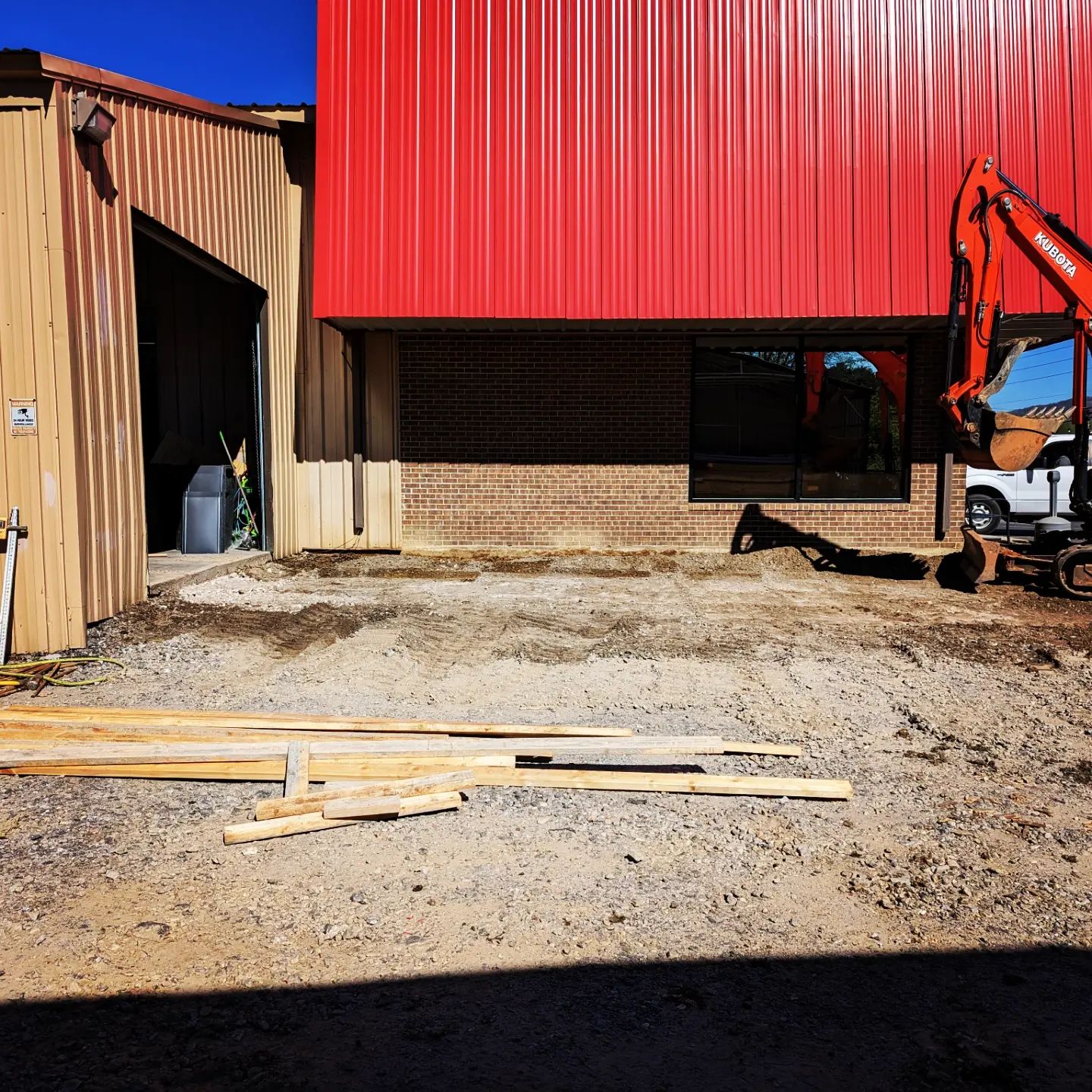 Commercial pre-pour driveway