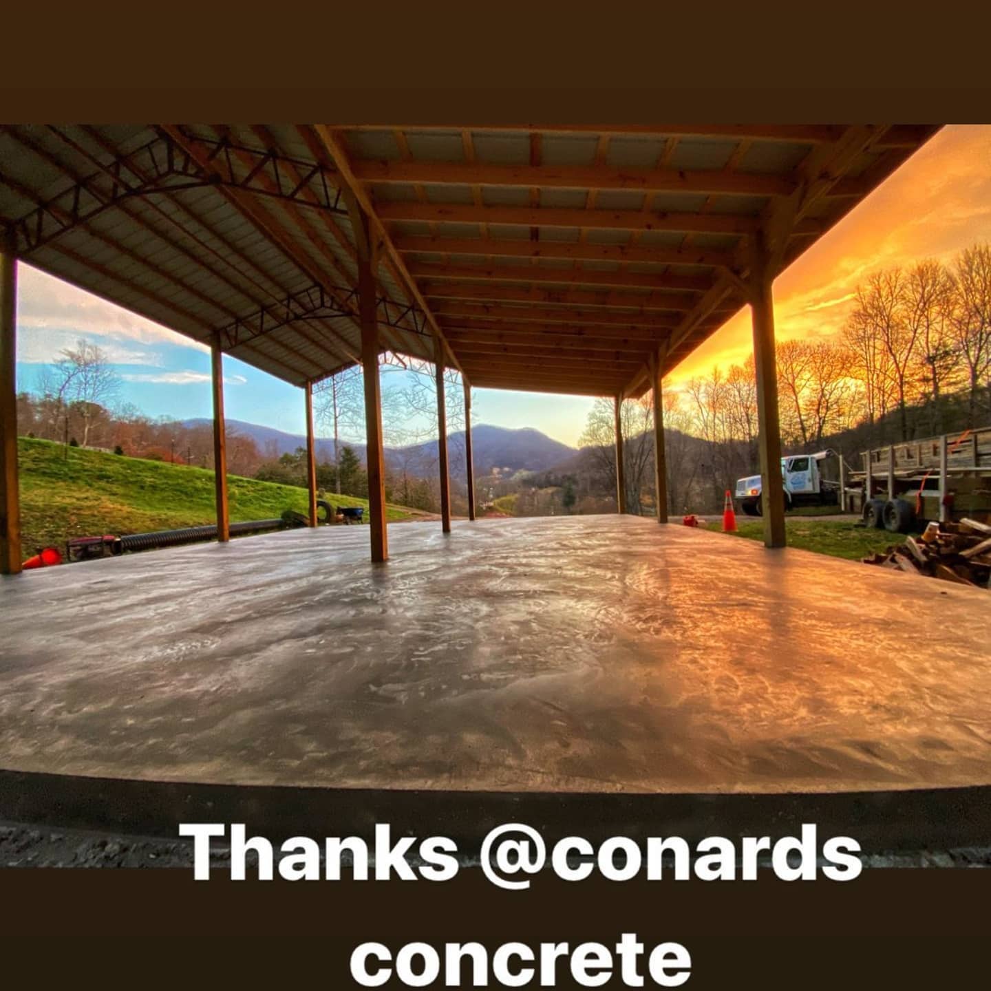 RV pad concrete pour