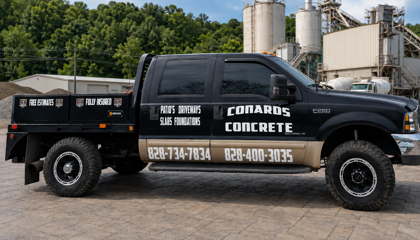Conard's Concrete work truck - Western North Carolina